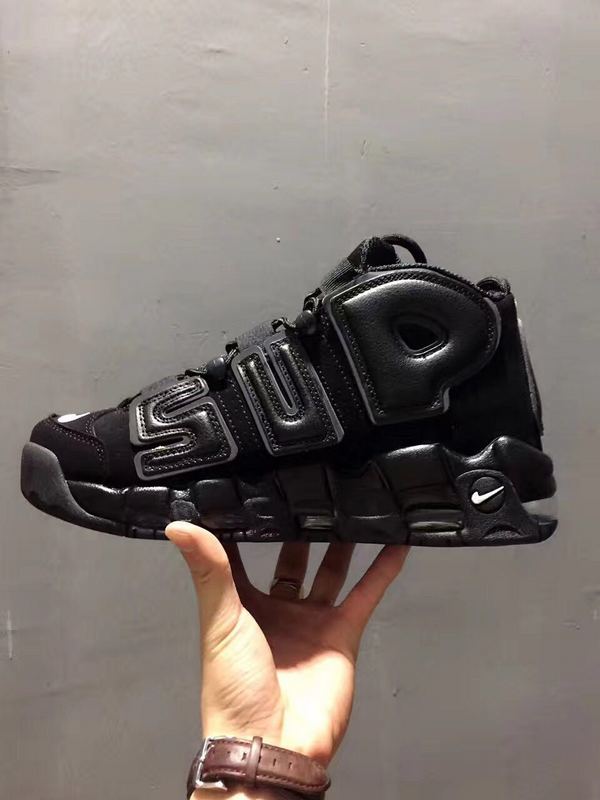 Nike Air More Uptempo All Black Shoes